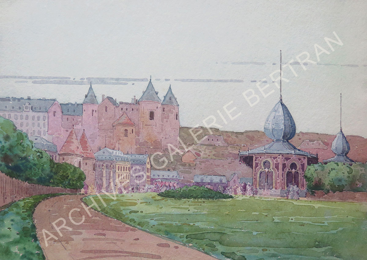 Etude du chateau et des jardins du casino de Dieppe.