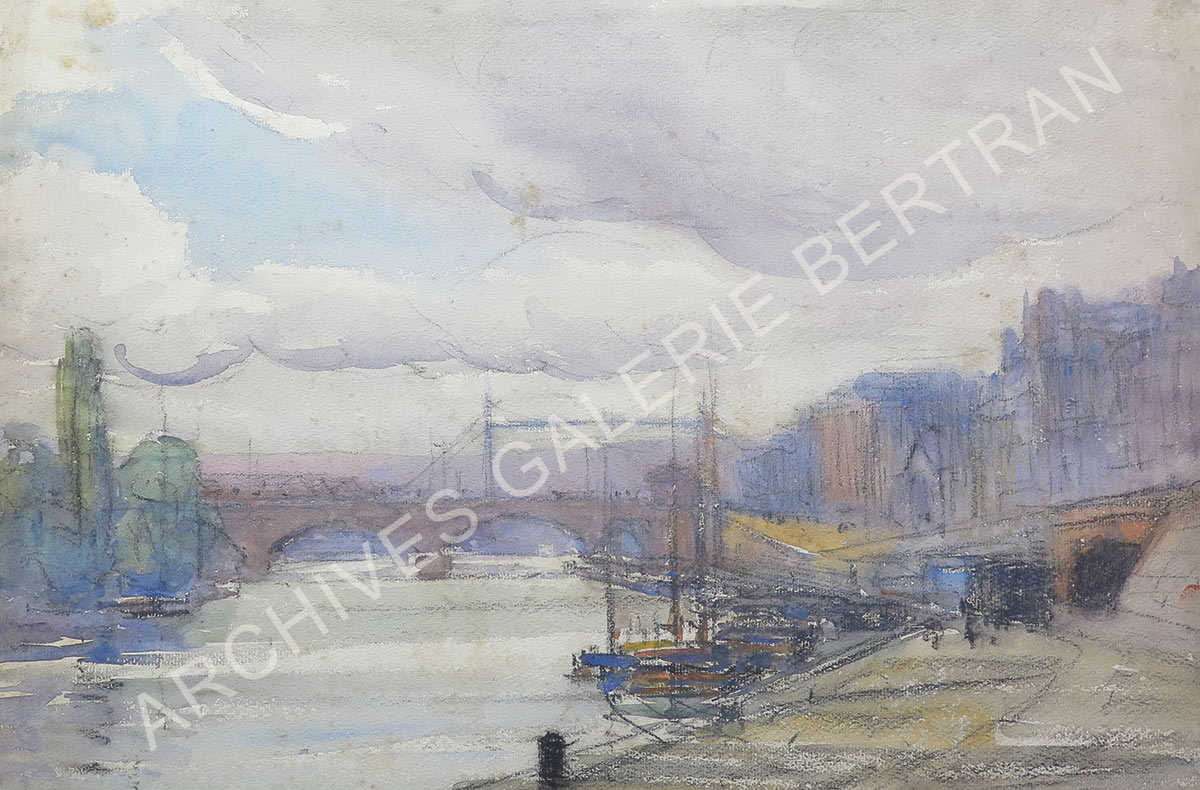 Rouen, le quai de Paris et le pont Transbordeur