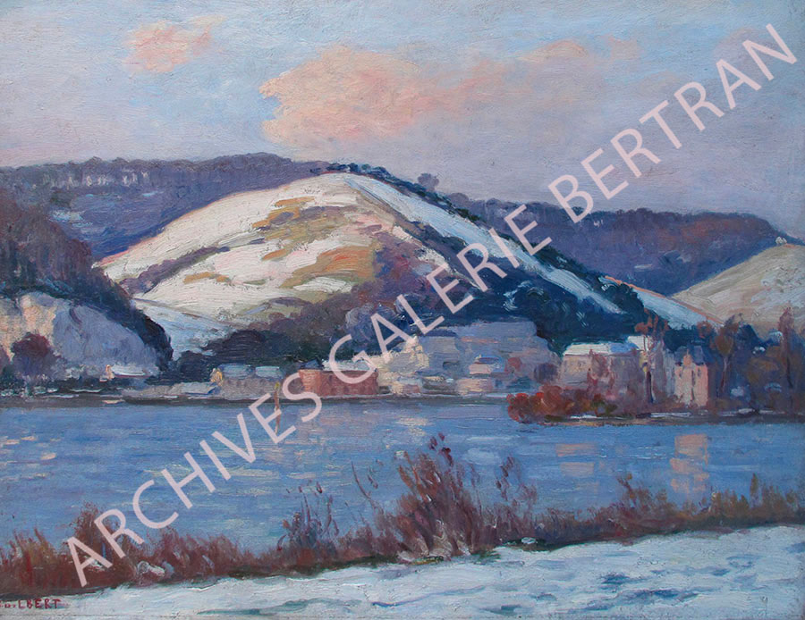 Coteaux de Dieppedalle, neige au soleil