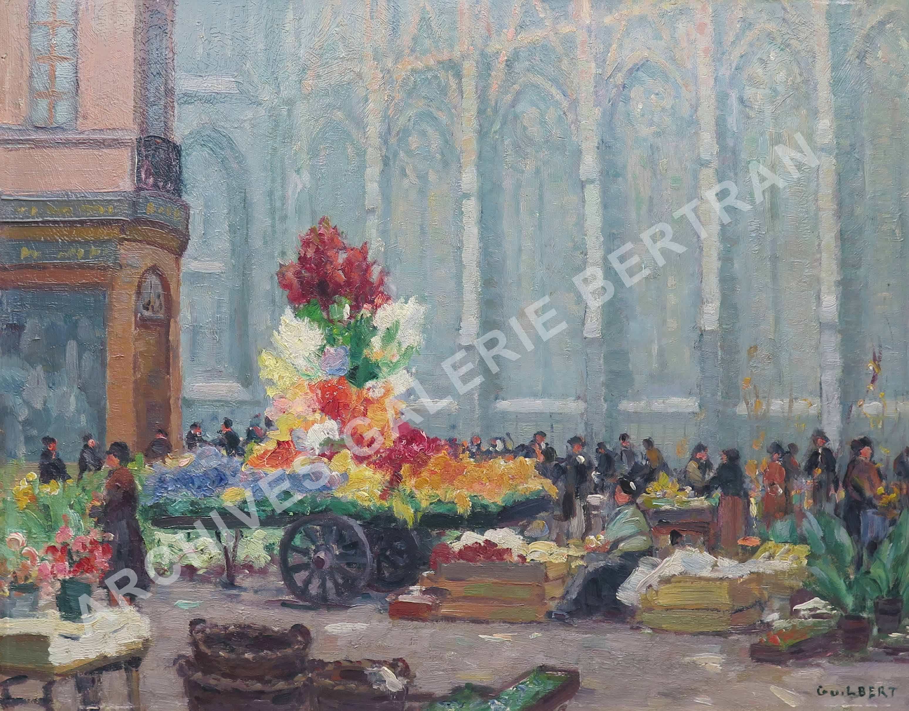 Marché aux fleurs place de la Calende