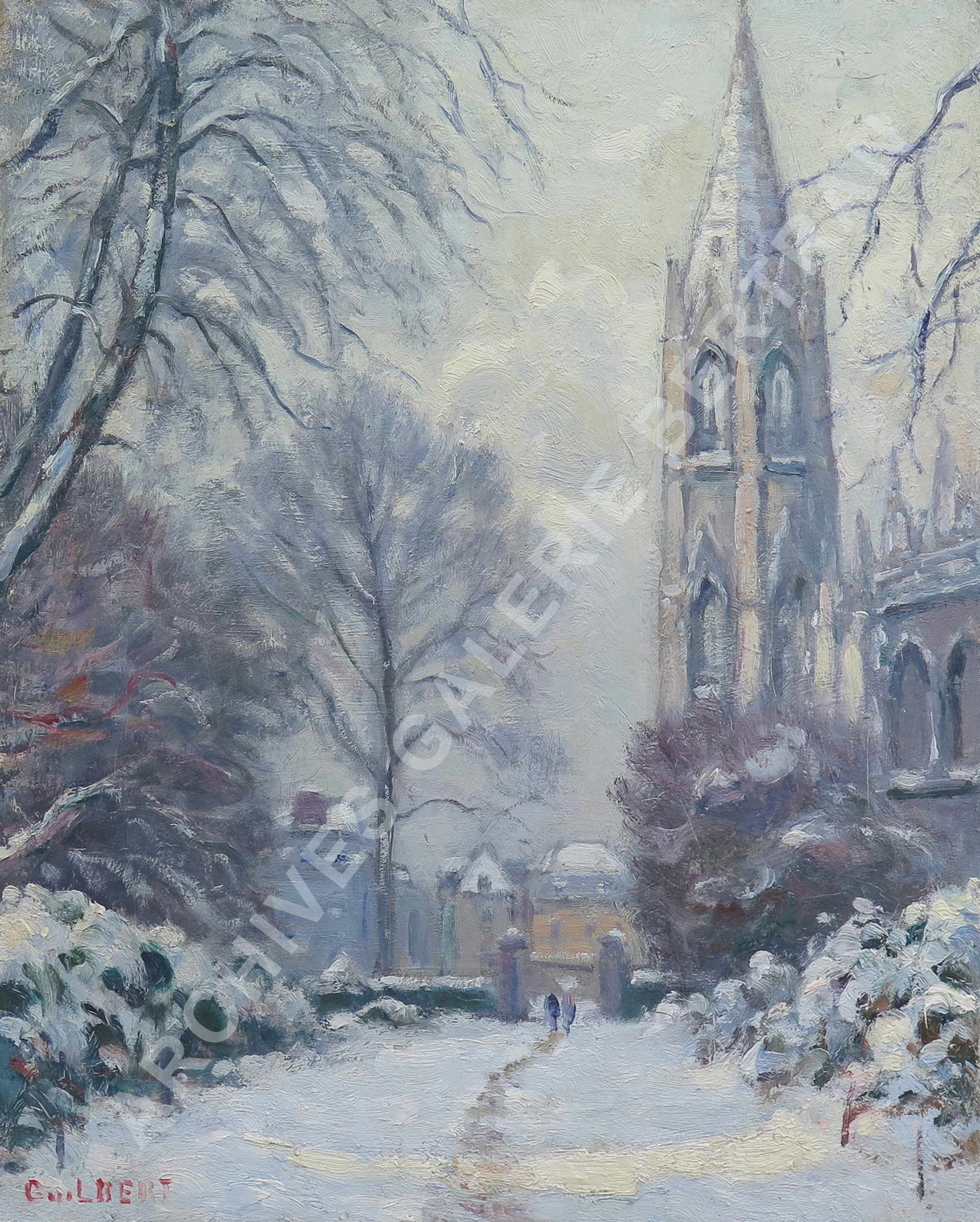 Jardin de Saint-Ouen sous la neige