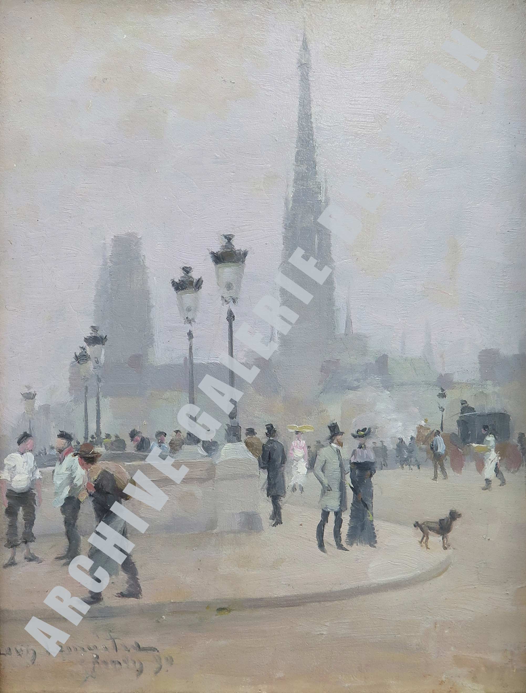 Le pont Boieldieu et la cathédrale