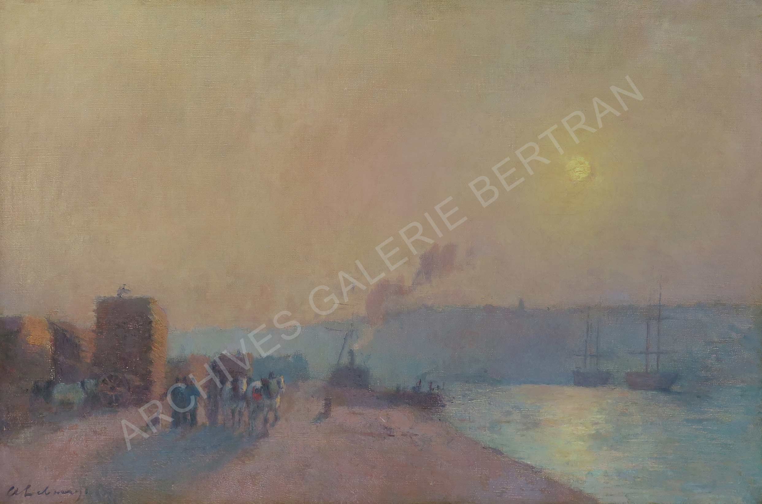 Quai de Rouen au couchant
