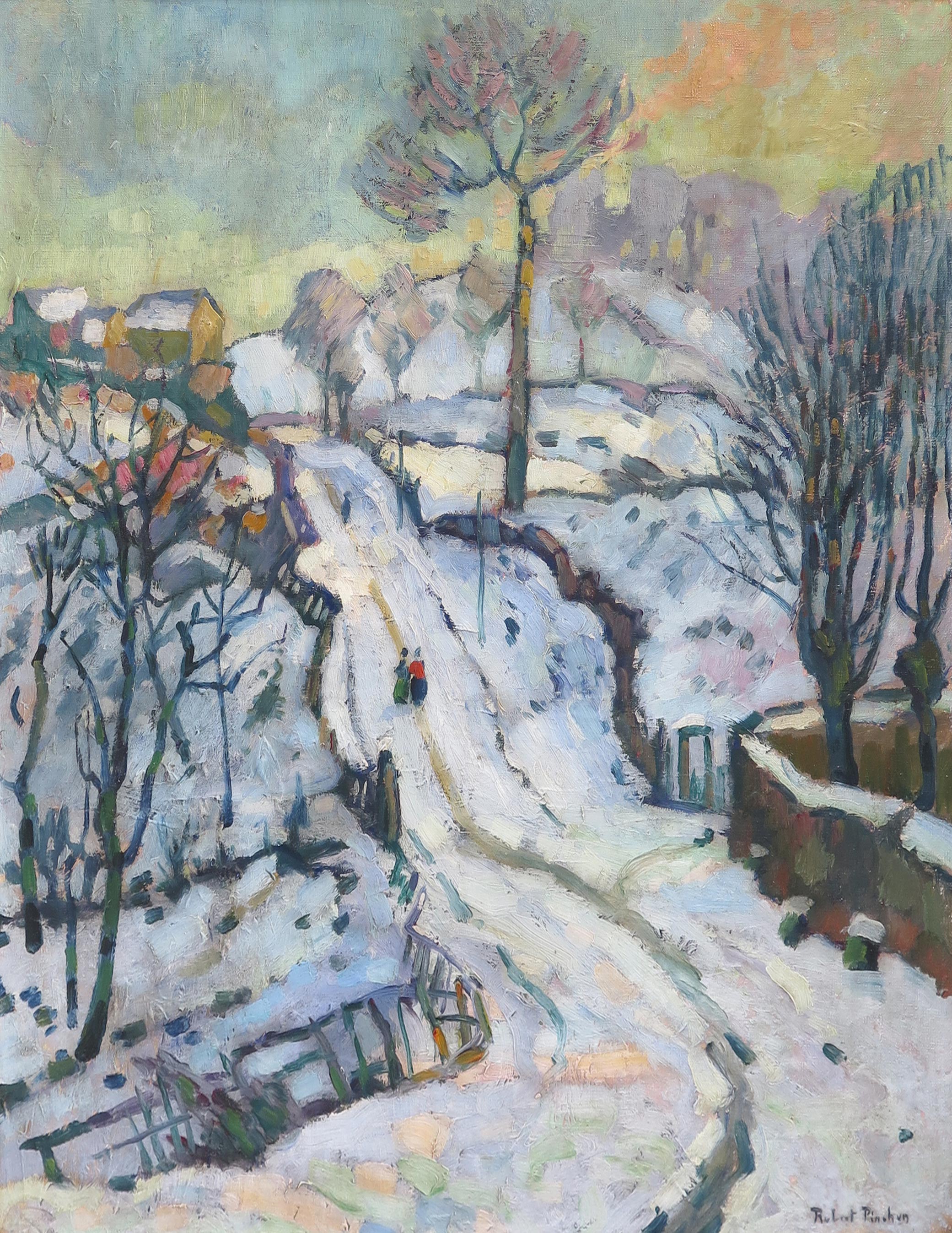 Chemin sous la neige